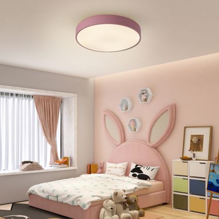 Brilagi - Plafonnier LED dimmable POOL LED/60W/230V 3000-6000K Ø 50 cm rose + télécommande