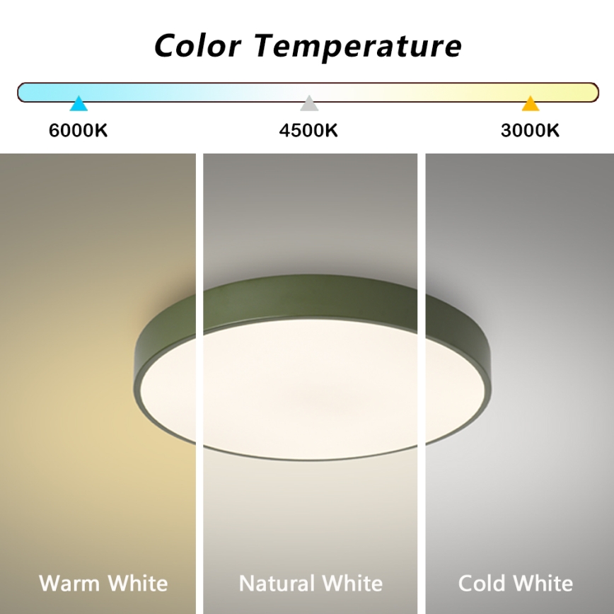 Brilagi - Plafonnier LED dimmable POOL LED/60W/230V 3000-6000K Ø 50 cm vert + télécommande