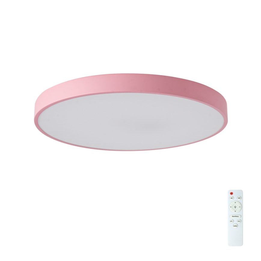Brilagi - Plafonnier LED dimmable POOL LED/60W/230V 3000-6000K Ø 60 cm rose + télécommande