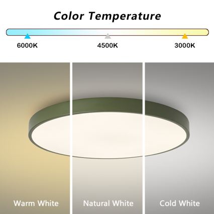 Brilagi - Plafonnier LED dimmable POOL LED/60W/230V 3000-6000K diam. 60 cm vert + télécommande