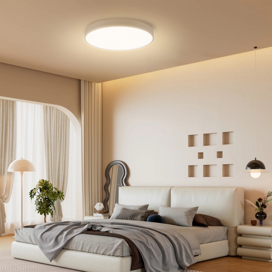 Brilagi - Plafonnier LED dimmable POOL LED/60W/230V 3000-6000K diamètre 50 cm beige + télécommande