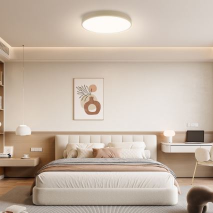 Brilagi - Plafonnier LED dimmable POOL LED/60W/230V 3000-6000K diamètre 50 cm beige + télécommande