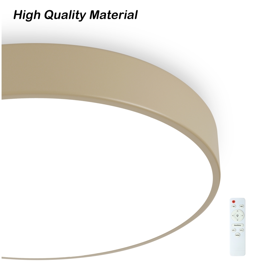Brilagi - Plafonnier LED dimmable POOL LED/60W/230V 3000-6000K diamètre 50 cm beige + télécommande