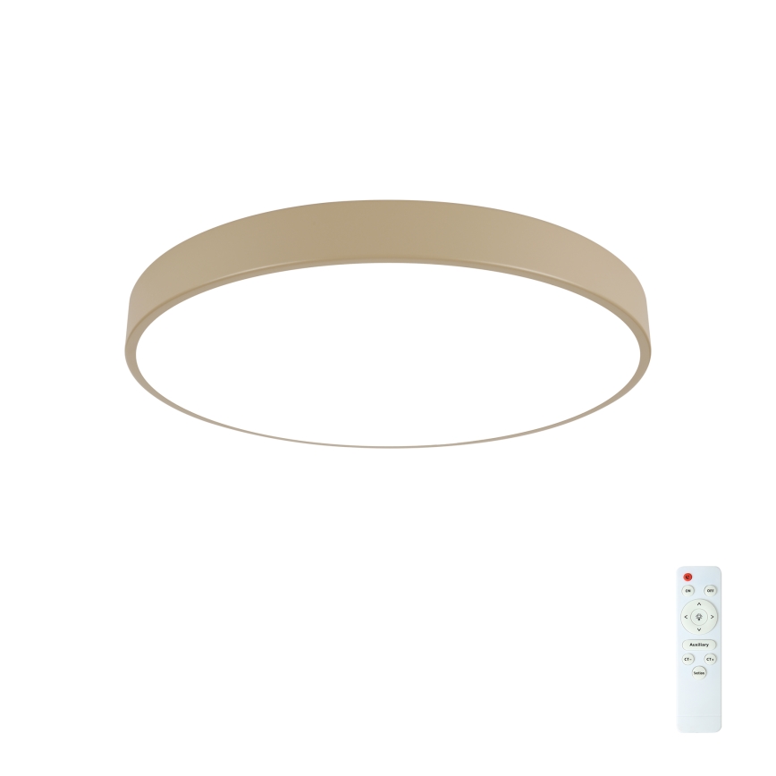 Brilagi - Plafonnier LED dimmable POOL LED/60W/230V 3000-6000K diamètre 50 cm beige + télécommande