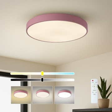 Brilagi - Plafonnier LED dimmable POOL LED/60W/230V 3000-6000K Ø 50 cm rose + télécommande