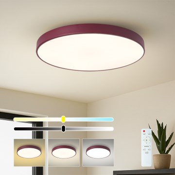 Brilagi - Plafonnier LED dimmable POOL LED/60W/230V 3000-6000K Ø 60 cm bordeaux + télécommande