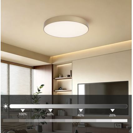 Brilagi - Plafonnier LED dimmable POOL LED/60W/230V 3000-6000K Ø 50 cm doré + télécommande
