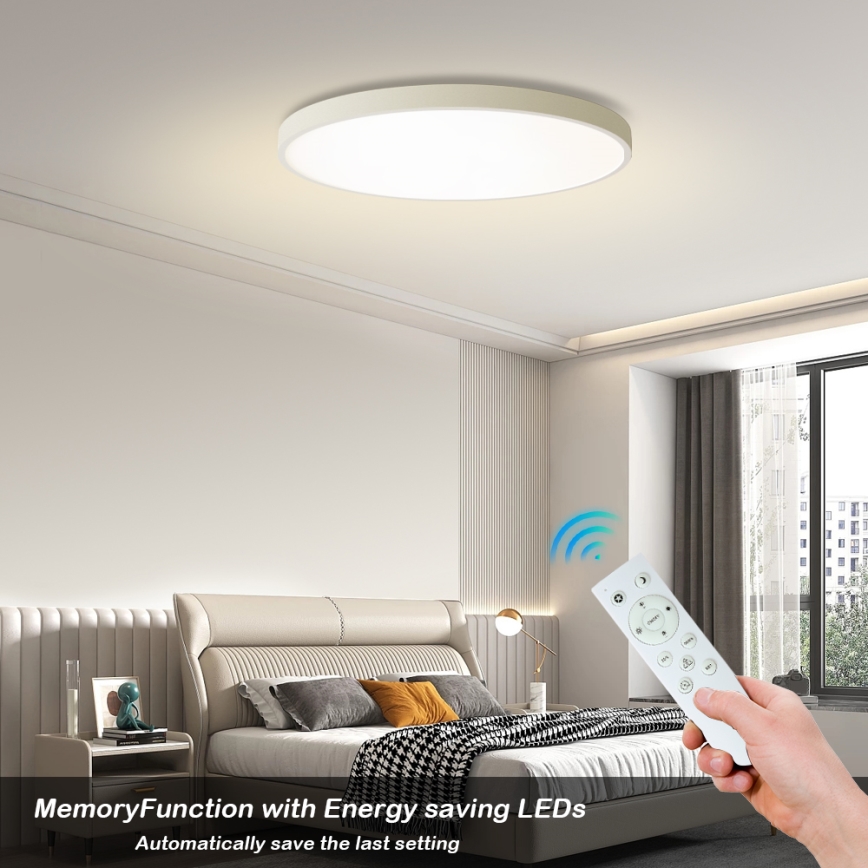 Brilagi - Plafonnier LED dimmable POOL SMART LED/100W/230V 3000-6000K Ø 80 cm Wi-Fi Tuya blanc + télécommande