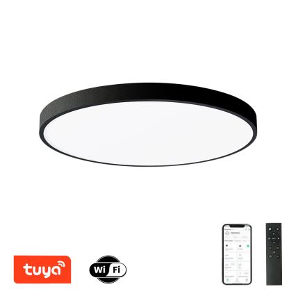 Brilagi - Plafonnier LED dimmable POOL SMART LED/100W/230V 3000-6000K Ø 80 cm Wi-Fi Tuya noir + télécommande