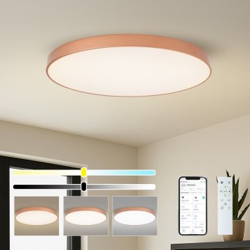 BRILAGI - Plafonnier LED dimmable POOL SMART LED/128W/230V 100 cm 3000-6000K Wi-Fi Tuya cuivré + télécommande