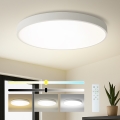 Brilagi - Plafonnier LED dimmable POOL SMART LED/128W/230V 3000-6000K Ø 100 cm Wi-Fi Tuya blanc + télécommande
