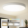 Brilagi - Plafonnier LED dimmable POOL SMART LED/180W/230V 3000-6000K Ø 120 cm Wi-Fi Tuya blanc + télécommande