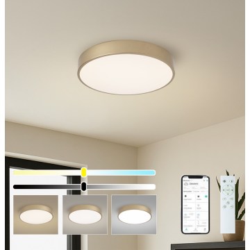 Brilagi - Plafonnier LED dimmable POOL SMART LED/48W/230V 3000-6000K diam. 40 cm Wi-Fi Tuya doré + télécommande
