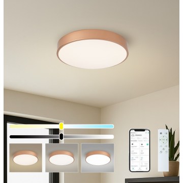 Brilagi - Plafonnier LED dimmable POOL SMART LED/48W/230V 3000-6000K Ø 40 cm Wi-Fi Tuya bronze + télécommande