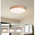 Brilagi - Plafonnier LED dimmable POOL SMART LED/60W/230V 3000-6000K Ø 50 cm Wi‑Fi Tuya bronze + télécommande