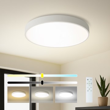 Brilagi - Plafonnier LED dimmable POOL SMART LED/60W/230V 50 cm 3000-6000K Wi-Fi Tuya + télécommande blanc