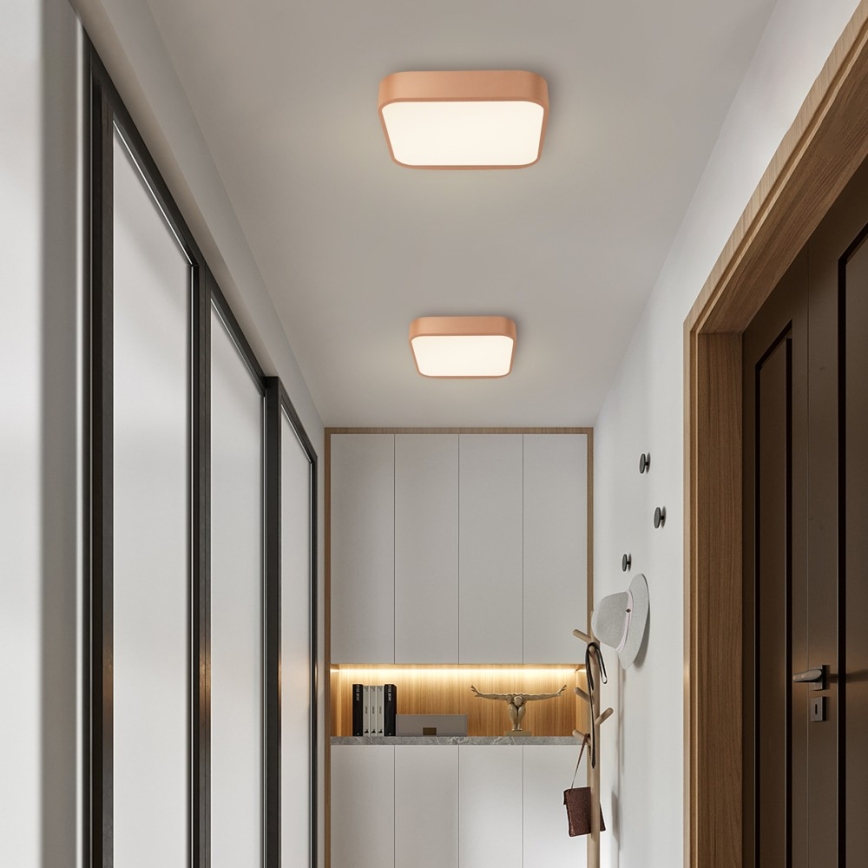 BRILAGI - Plafonnier LED dimmable POOL SQUARE LED/36W/230V 3000-6000K 40x40 cm cuivré + télécommande