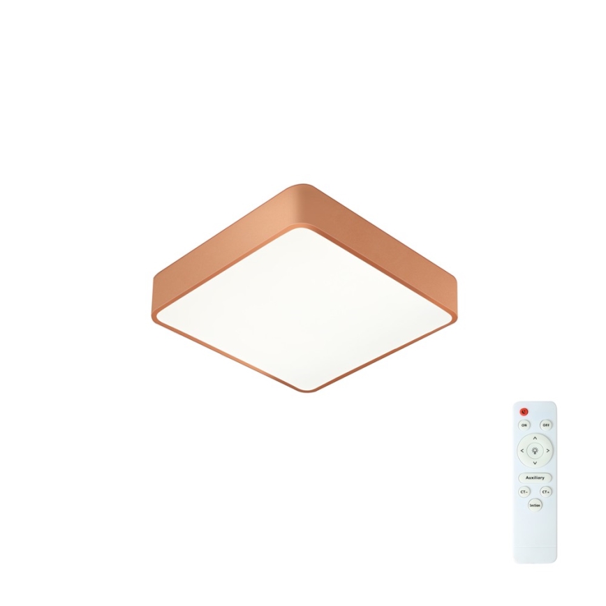 BRILAGI - Plafonnier LED dimmable POOL SQUARE LED/36W/230V 3000-6000K 40x40 cm cuivré + télécommande