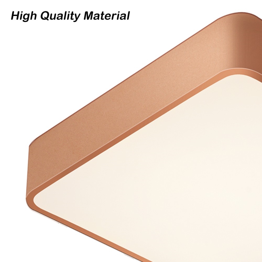 BRILAGI - Plafonnier LED dimmable POOL SQUARE LED/36W/230V 3000-6000K 40x40 cm cuivré + télécommande