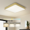 Brilagi - Plafonnier LED dimmable POOL SQUARE LED/48W/230V 3000-6000K 50x50 cm doré + télécommande