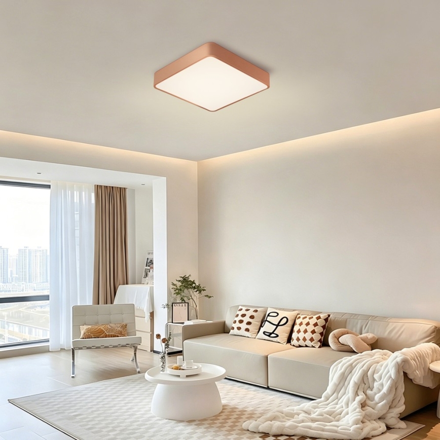 BRILAGI - Plafonnier LED dimmable POOL SQUARE LED/48W/230V 3000-6000K 50x50 cm bronze + télécommande