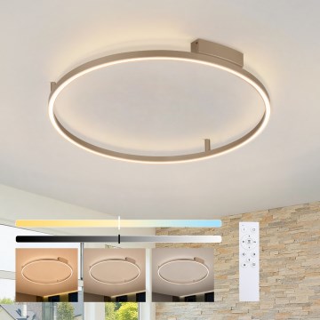 Brilagi - Plafonnier LED dimmable PORTOFINO LED/60W/230V 3000-6000K Ø 80 cm beige + télécommande