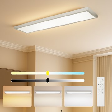 Brilagi - Plafonnier LED dimmable pour salle de bains FRAME SMART LED/50W/230V 120x30 cm 3000-6000K IP44 argenté + télécommande