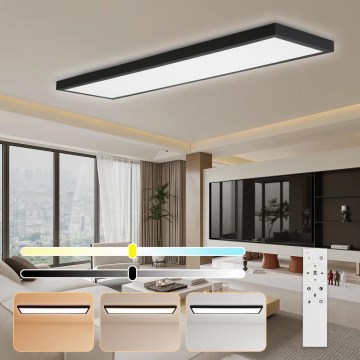 Brilagi - Plafonnier LED dimmable pour salle de bains FRAME SMART LED/50W/230V 120x30 cm 3000-6000K IP44 noir + télécommande