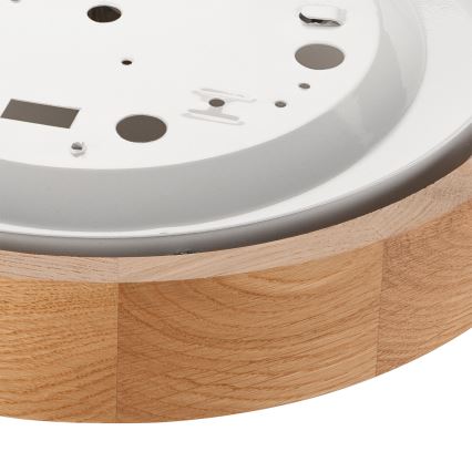 Brilagi - Plafonnier LED RGBW dimmable CARVALHO 1xE27/15W/230V 2700-6500K Wi-Fi chêne Ø 27,5 cm