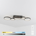 BRILAGI - Plafonnier LED dimmable RINGO LED/34W/230V 3000-6000K 28x84 cm noir + télécommande