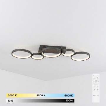 Brilagi - Plafonnier LED dimmable RINGO LED/34W/230V 3000-6000K noir + télécommande