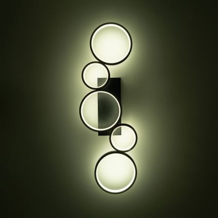 Brilagi - Plafonnier LED dimmable RINGO LED/34W/230V 3000-6000K 28x84 cm noir + télécommande