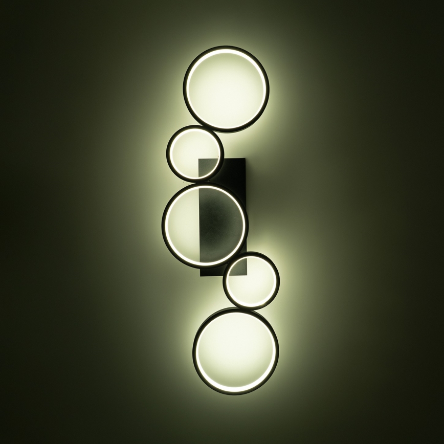 Brilagi - Plafonnier LED dimmable RINGO LED/34W/230V 3000-6000K 28x84 cm noir + télécommande
