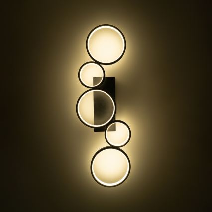 Brilagi - Plafonnier LED dimmable RINGO LED/34W/230V 3000-6000K 28x84 cm noir + télécommande