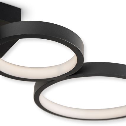 Brilagi - Plafonnier LED dimmable RINGO LED/34W/230V 3000-6000K 28x84 cm noir + télécommande