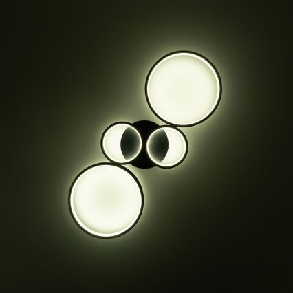 Brilagi - Plafonnier LED dimmable RINGO LED/34W/230V 3000-6000K 28x78 cm noir + télécommande