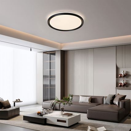 Brilagi - Plafonnier LED dimmable RIVO LED/72W/230V 3000–6000K noir Ø 50 cm + télécommande