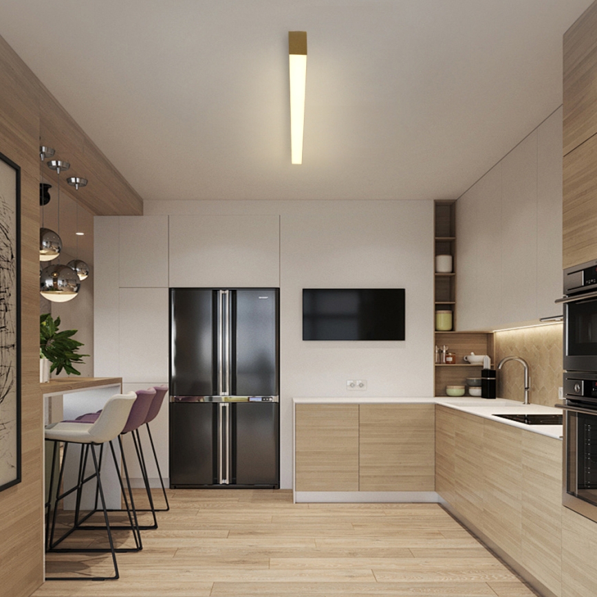 Brilagi - Plafonnier LED dimmable SLEEKLINE SMART LED/40W/230V 3000-6000K Wi-Fi Tuya doré + télécommande