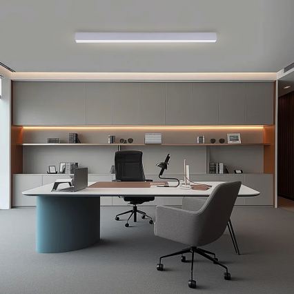 Brilagi - Plafonnier LED dimmable SLEEKLINE SMART LED/40W/230V 3000-6000K Wi‑Fi Tuya argenté + télécommande