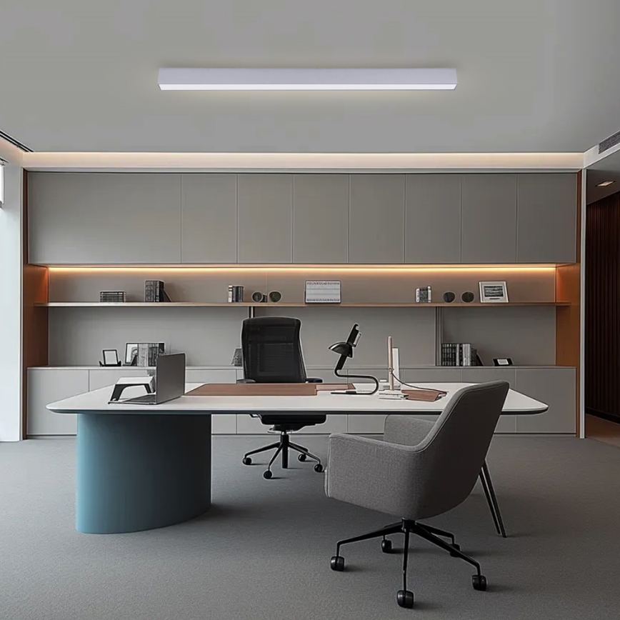 Brilagi - Plafonnier LED dimmable SLEEKLINE SMART LED/40W/230V 3000-6000K Wi‑Fi Tuya argenté + télécommande