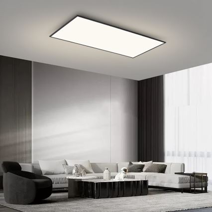 Brilagi - Plafonnier LED dimmable SLIMFRAME LED/80W/230V 120x60 cm 3000-6000K noir + télécommande
