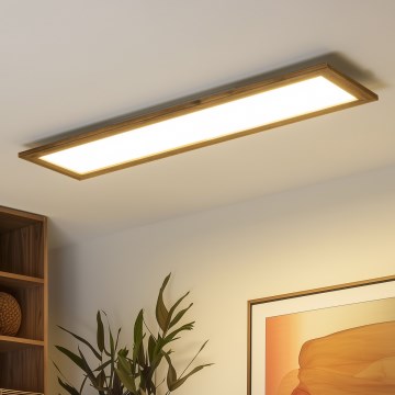 Brilagi - Plafonnier LED dimmable SLIMFRAME WOOD LED/58W/230V 124x33,7 cm 3000-6000K marron + télécommande