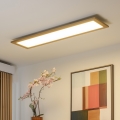 BRILAGI - Plafonnier LED dimmable SLIMFRAME WOOD LED/58W/230V 124x34 cm 3000-6000K marron + télécommande