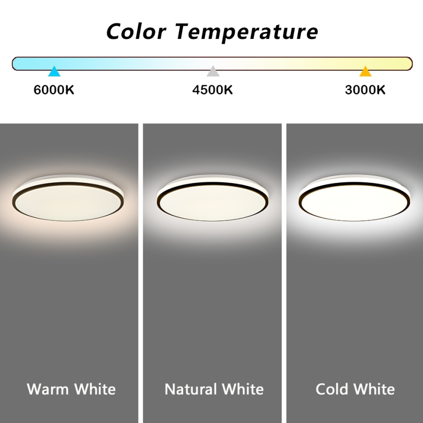 Brilagi - Plafonnier SMART LED dimmable 36W/230V Ø 48 cm 3000–6000K Wi‑Fi Tuya Beacon + télécommande