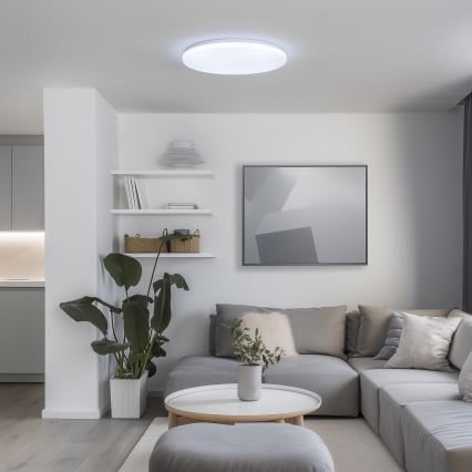 Brilagi - Plafonnier LED dimmable SMART 36 W, 230 V, Ø 48 cm, 3000–6000 K, Wi‑Fi Tuya Beacon + télécommande