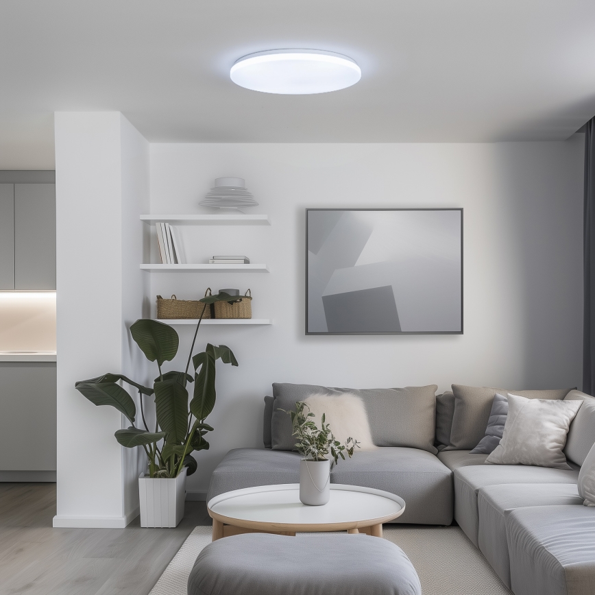 Brilagi - Plafonnier LED dimmable SMART 36 W, 230 V, Ø 48 cm, 3000–6000 K, Wi‑Fi Tuya Beacon + télécommande