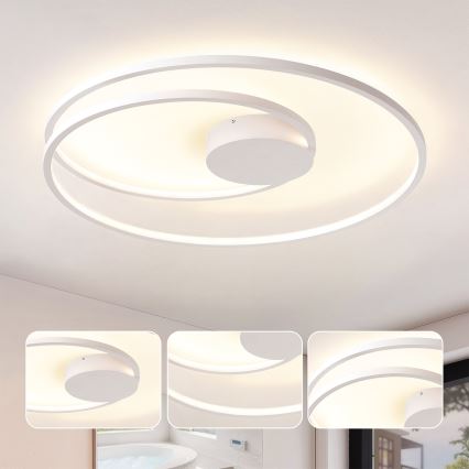 Brilagi - Plafonnier LED dimmable TWISTER LED/105W/230V 3000–6000K Ø 100 cm blanc + télécommande