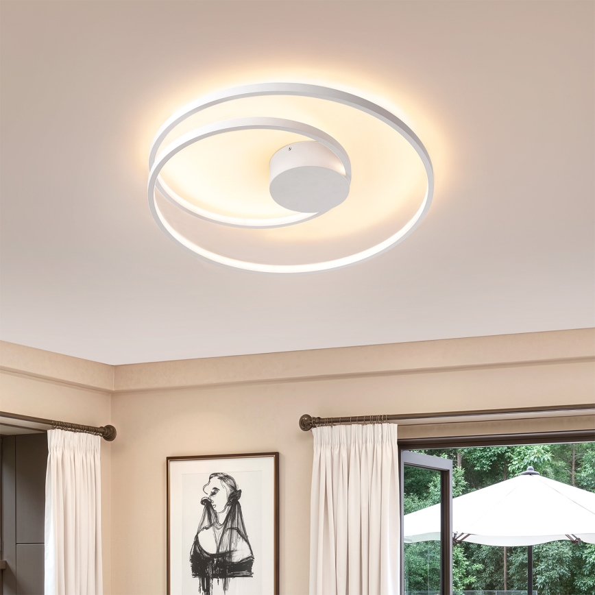 Brilagi - Plafonnier LED dimmable TWISTER LED/48W/230V 3000-6000K Ø 50 cm blanc + télécommande