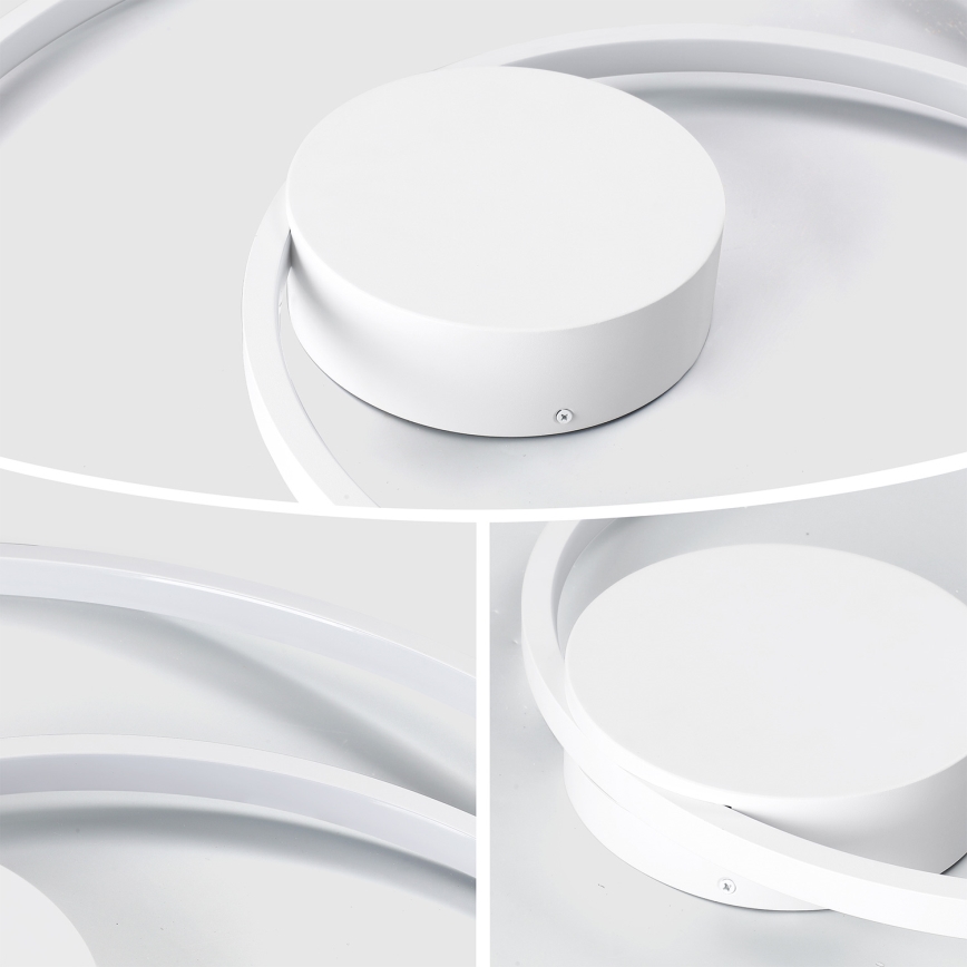 Brilagi - Plafonnier LED dimmable TWISTER LED/48W/230V 3000-6000K Ø 50 cm blanc + télécommande