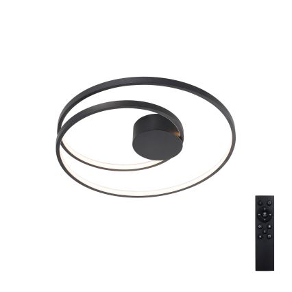 Brilagi - Plafonnier LED dimmable TWISTER LED/48W/230V 3000-6000K Ø 50 cm noir + télécommande